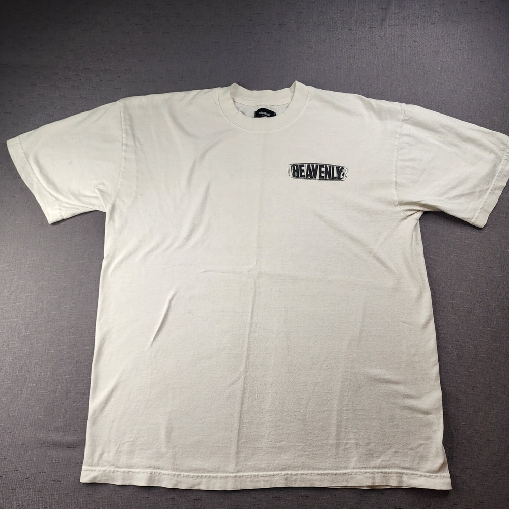 Heavenly Full Service Graphic T-Shirt Mens Large White Streetwear Short Sleeve